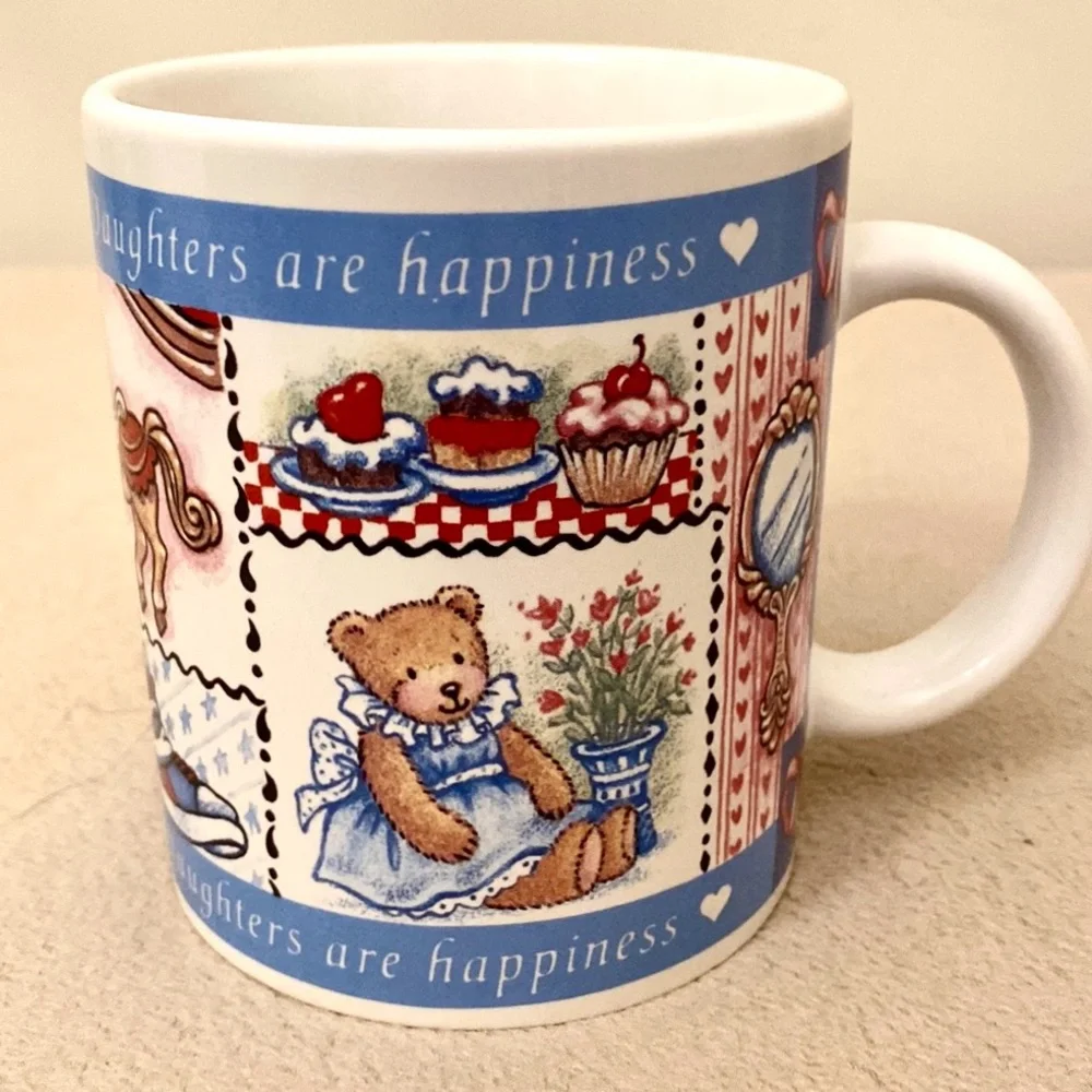 Avon Vintage Daughters Are Happiness Gift Collection 1997 Cat Inside Mug